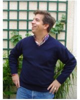 Pull col V en cachemire Bleu marine pour homme