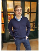 Pull col V en cachemire Bleu marine pour homme