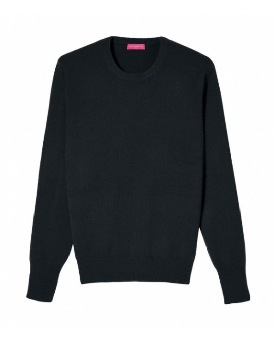 Pull col rond en cachemire Noir pour homme