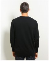 Pull Homme col rond cachemire Noir