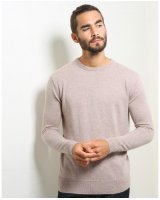 Pull col rond cachemire Beige Homme