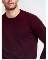 Pull col rond cachemire Bordeaux Homme