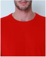 Pull col rond en cachemire Rouge pour homme