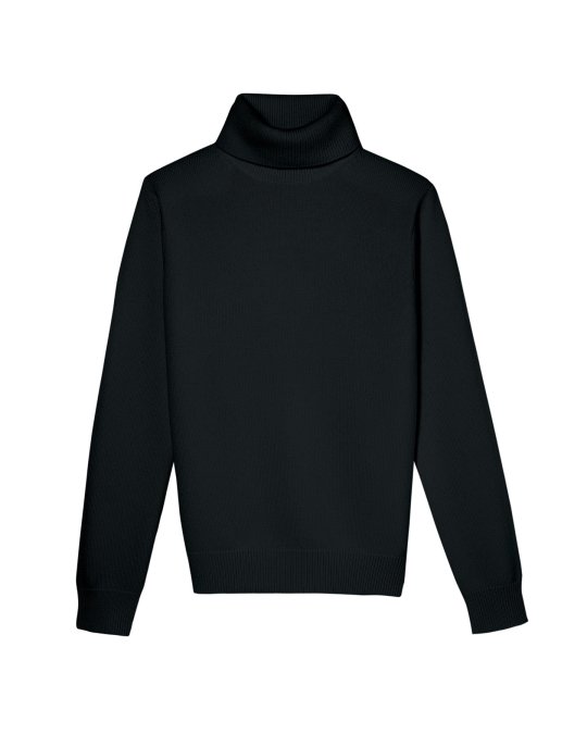 Pull col roulé Noir en cachemire Homme