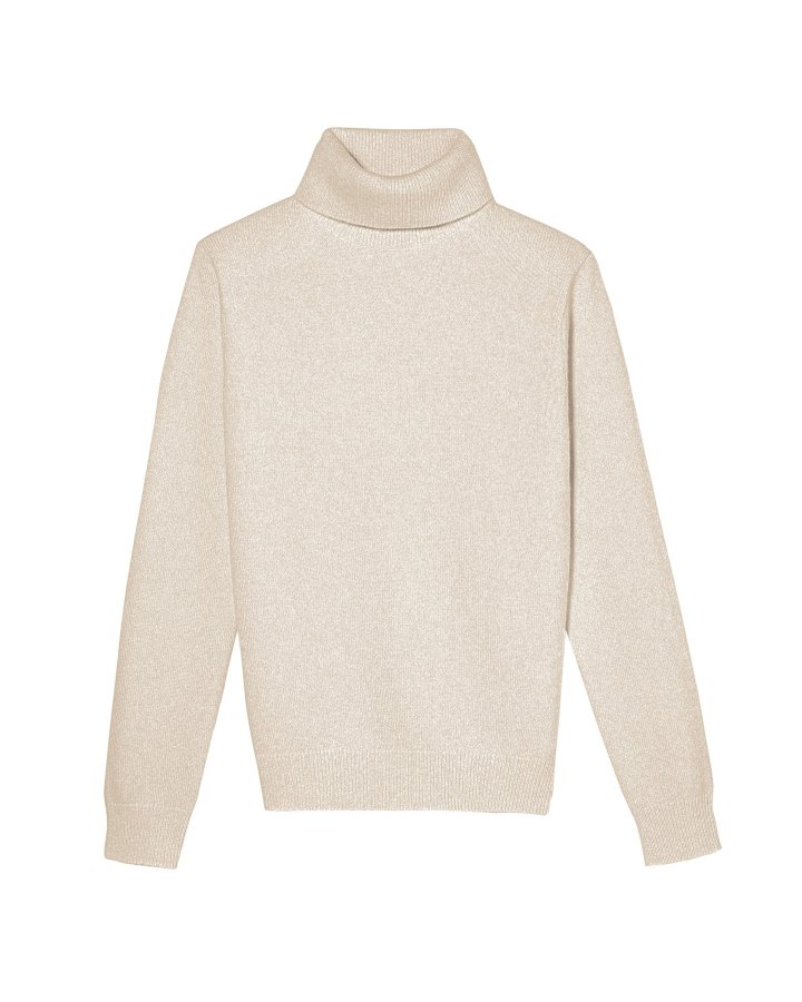 Pull col roulé Beige H