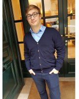 Gilet en cachemire bleu marine homme