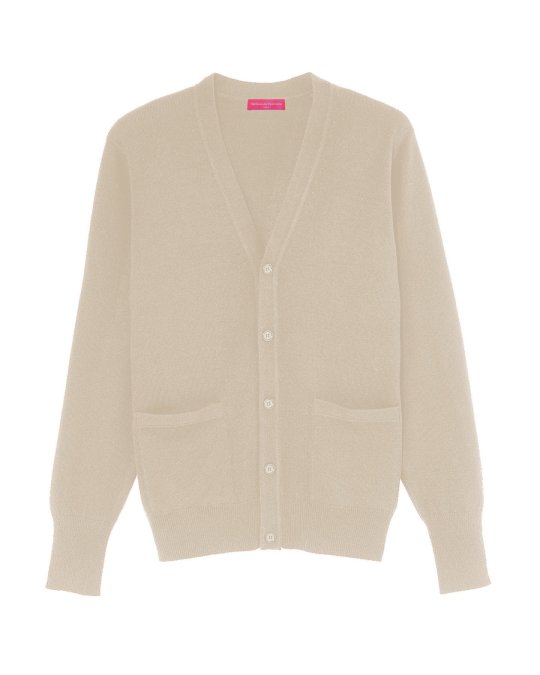 Gillet en cachemire beige pour homme