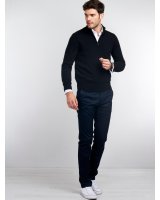 Pull camionneur en cachemire Noir Homme