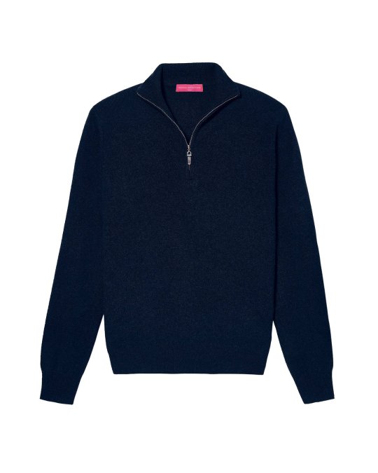 Pull camionneur en cachemire Navy pour homme