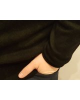 Pull gilet zip en cachemire noir pour homme
