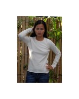Pull col rond en cachemire blanc pour femme