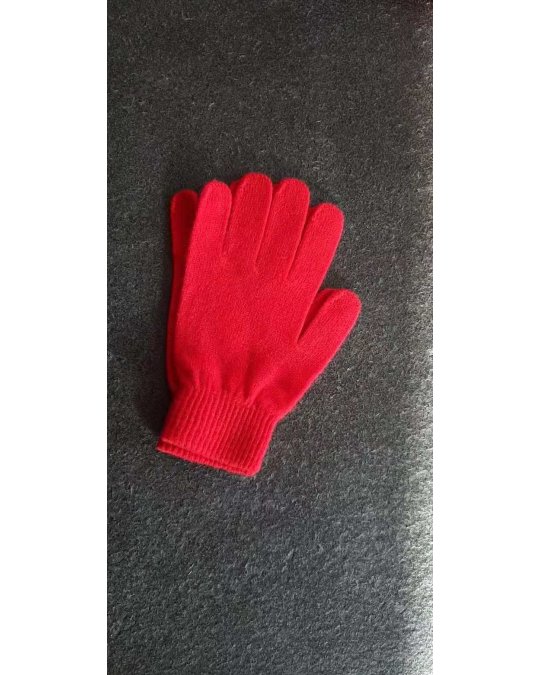 Gants en cachemire rouge