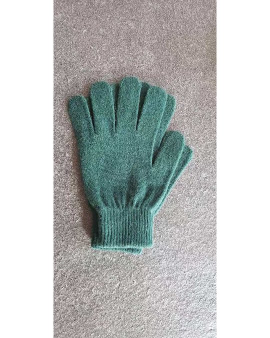 Gants cachemire vert chasse | Hermine de Pashmina