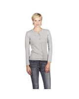 Cardigan en cachemire gris clair pour femme