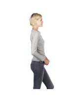 Cardigan en cachemire gris clair pour femme
