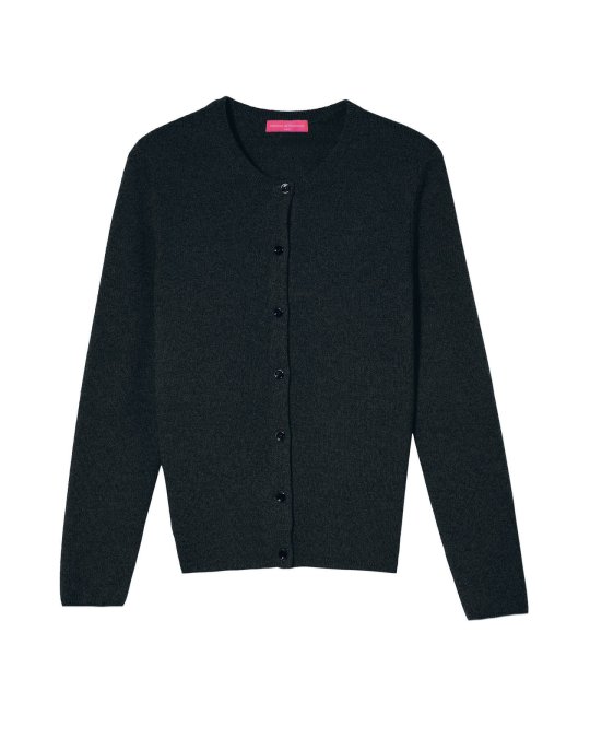 Cardigan en cachemire anthracite pour femme