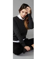 Cardigan en cachemire anthracite pour femme