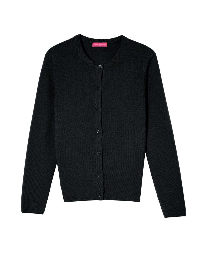 Cardigan en cachemire noir pour femme