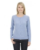 Cardigan en cachemire bleu tranquille pour femme
