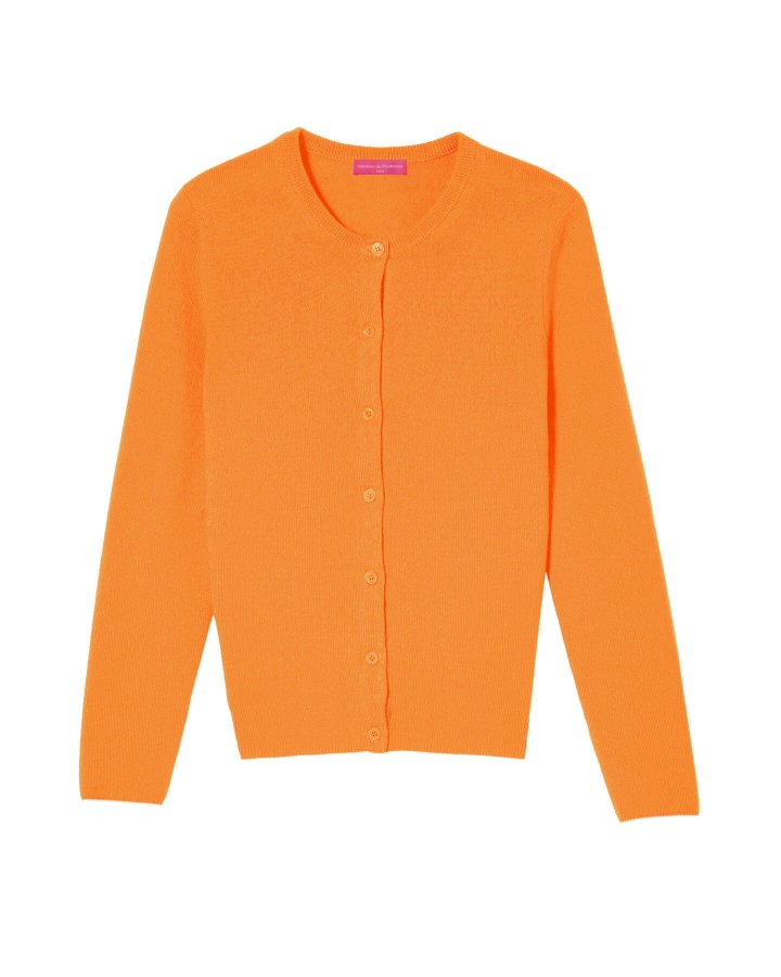 Cardigan cachemire orangeade | Hermine de Pashmina