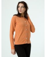Cardigan cachemire orangeade | Hermine de Pashmina
