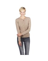 Cardigan en cachemire beige pour femme