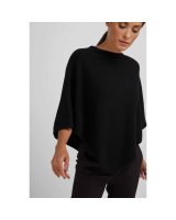 Poncho en cachemire Noir