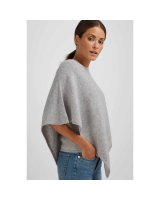 Poncho en cachemire Gris clair