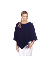 Poncho bleu marine cachemire | Hermine de Pashmina