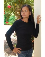 Pull en cachemire col rond manches longues