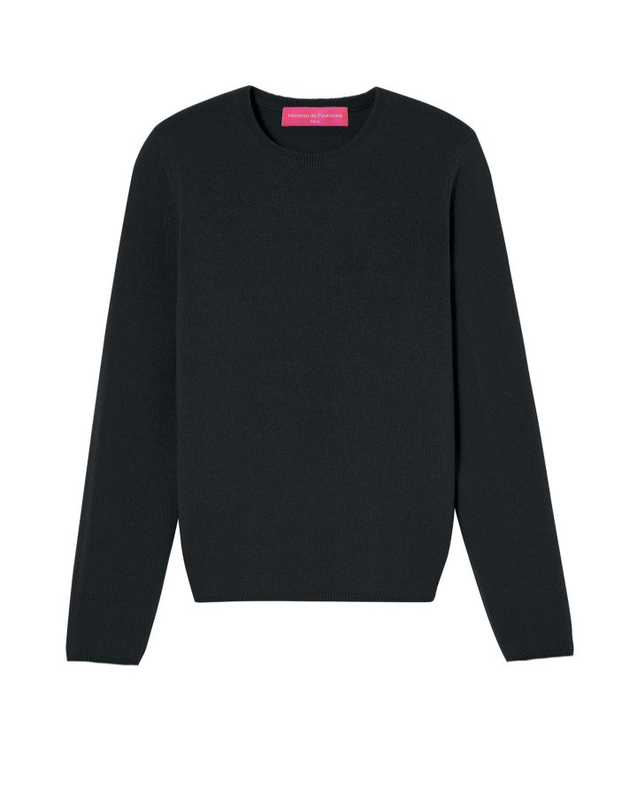 Pull en cachemire col rond manches longues