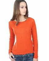 Pull col rond en cachemire inferno pour femme