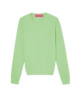 Pull en cachemire col rond manches longues kiwi