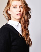 Pull col en V en cachemire noir femme