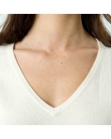 Pull col en V cachemire Naturel