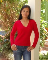 Pull col en V en cachemire Rouge Hermes pour femme