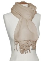 Pashmina Ultra doux en cachemire Beige