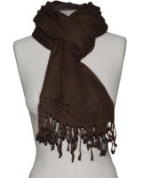 pashmina cachemire et soie de luxe chocolat
