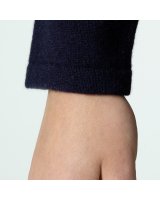 Gilet col en V en cachemire bleu marine pour femme