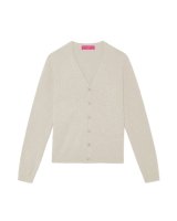 Gilet col en V en cachemire Beige