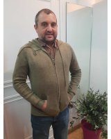 Pull gilet zip savannah cachemire