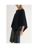 Poncho en cachemire Noir