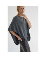 Poncho en cachemire Anthracite