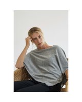 Poncho en cachemire Gris clair