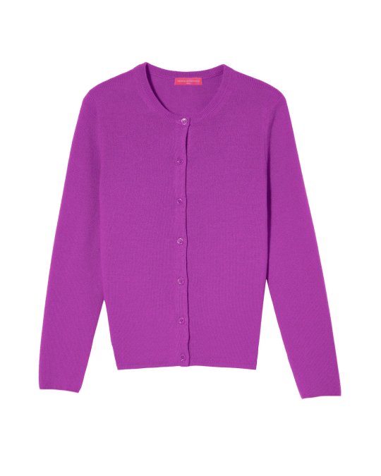 Cardigan en cachemire rose vegas pour femme