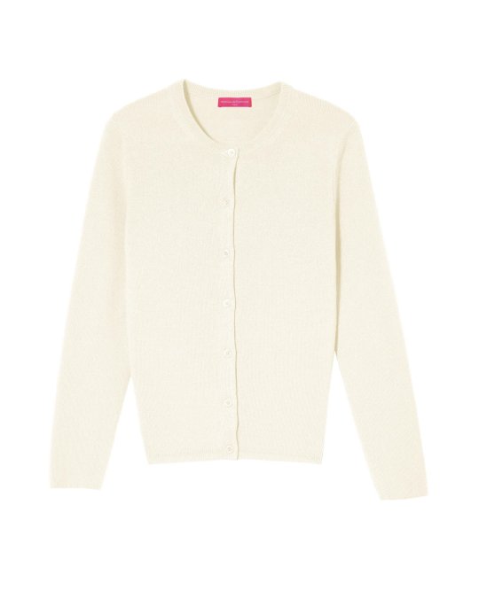 Cardigan en cachemire blanc pour femme