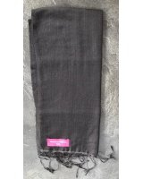 Pashmina en eau de soie Gris anthracite et noir