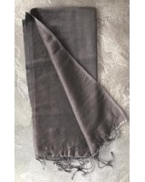 Pashmina en eau de soie Gris anthracite et noir