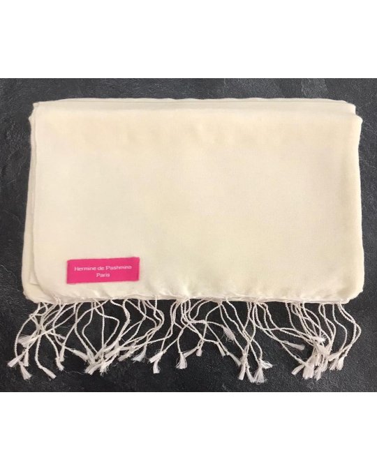 Pashmina en eau de soie Naturel
