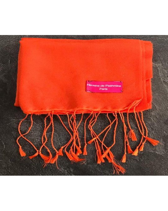 Pashmina en eau de soie Orange